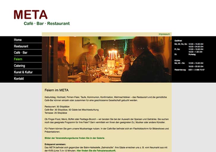 Webdesign Meta Restaurant