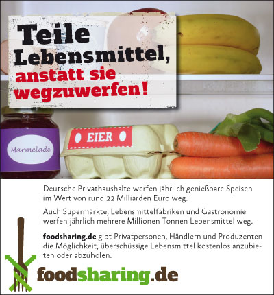 Anzeigengestaltung Foodsharing